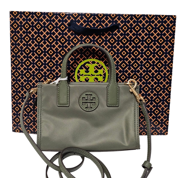 Tory Burch Ella Mini Tote Top Zip Nylon Crossbody Bag - Picture 5 of 9